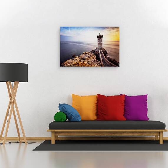 Tablou Canvas - Farul Kermorvan, Marime: 80 x 120 cm - 2- Roveli