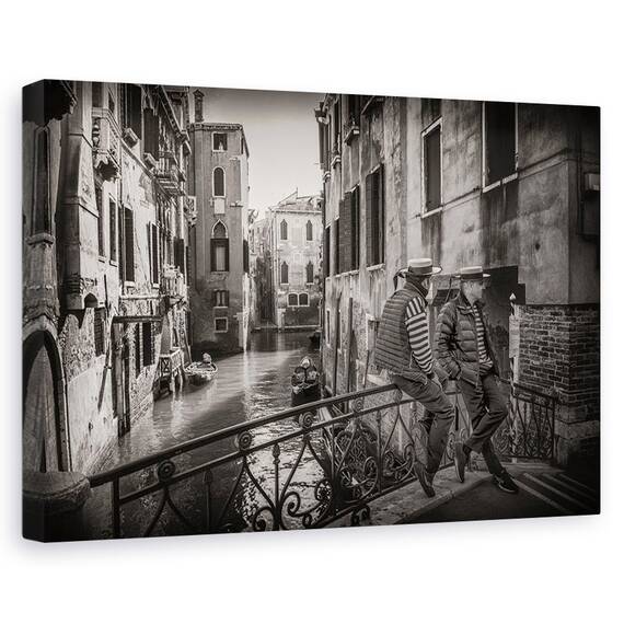 Tablou Canvas - Gondolieri, Marime: 80 x 120 cm - - Roveli