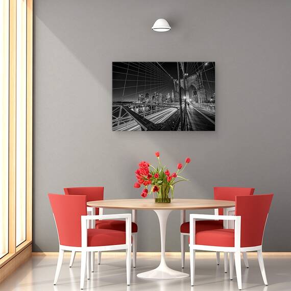 Tablou Canvas - Luminile Podului Brooklyn, Marime: 80 x 120 cm - 4- Roveli