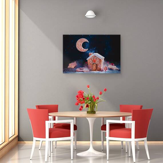 Tablou Canvas - Luna De Iarna, Marime: 80 x 120 cm - 4- Roveli