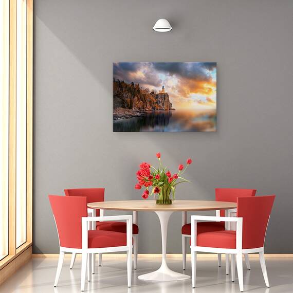 Tablou Canvas - O Zi Innorata La Farul Split Rock, Marime: 80 x 120 cm - 4- Roveli