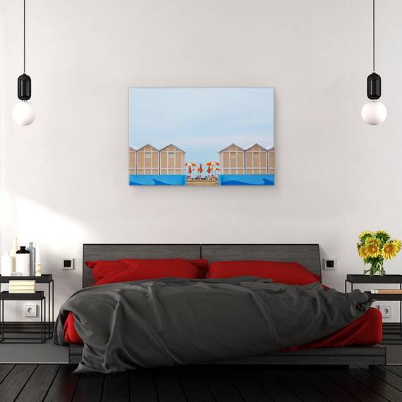 Tablou Canvas - Ombrelloni, Marime: 80 x 120 cm - 3- Roveli