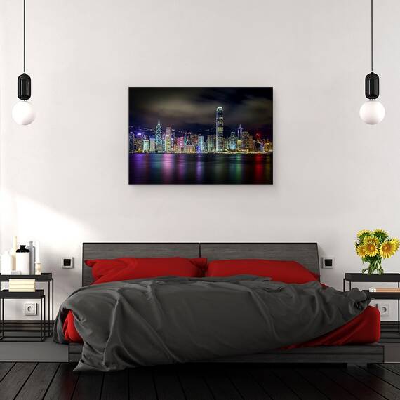 Tablou Canvas - Orizontul Din Hong Kong, Marime: 80 x 120 cm - 3- Roveli