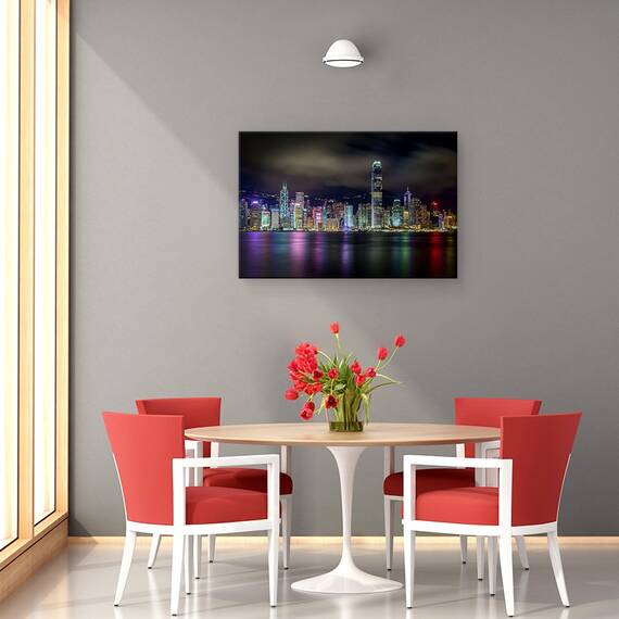 Tablou Canvas - Orizontul Din Hong Kong, Marime: 80 x 120 cm - 4- Roveli