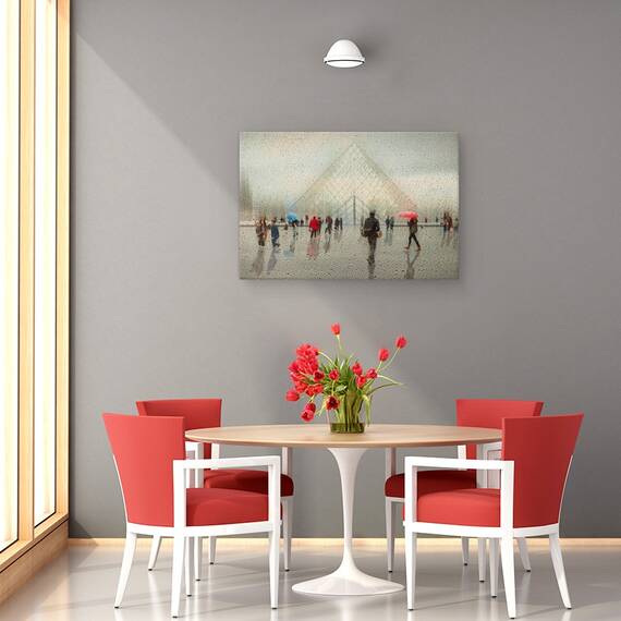 Tablou Canvas - Ploaie In Paris, Marime: 80 x 120 cm - 4- Roveli