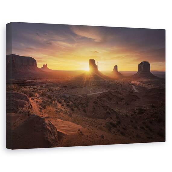 Tablou Canvas - Rasarit Monumental, Marime: 80 x 120 cm - - Roveli