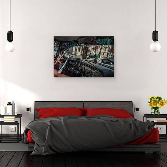 Tablou Canvas - Soferul De Taxi, Marime: 80 x 120 cm - 3- Roveli