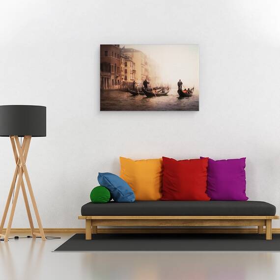Tablou Canvas - Venetia In Ceata, Marime: 80 x 120 cm - 2- Roveli