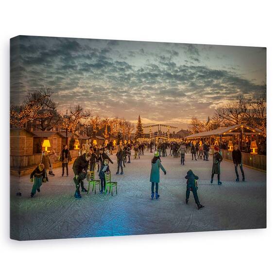 Tablou Canvas - Amsterdam Taramul Minunilor De Iarna, Marime: 80 x 120 cm - - Roveli