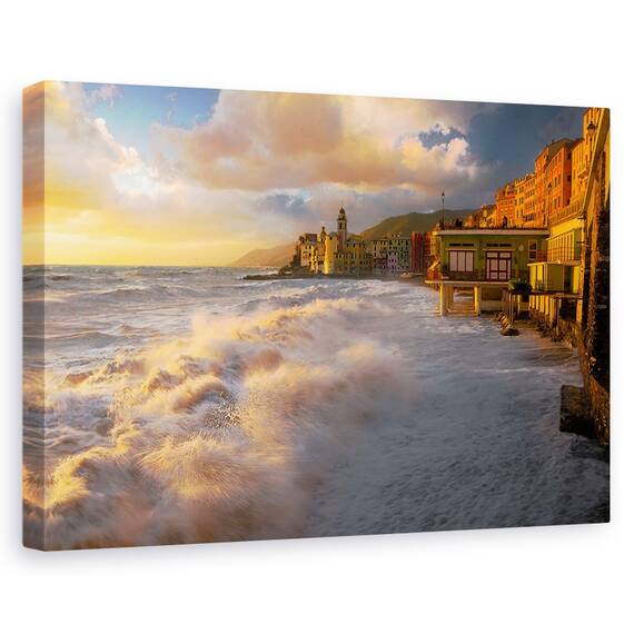 Tablou Canvas - Camogli, Marime: 80 x 120 cm - - Roveli