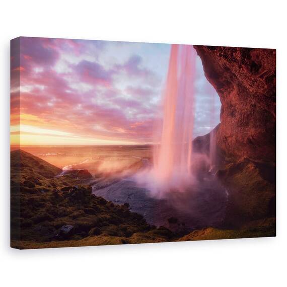 Tablou Canvas - Cascada Inflacarata, Marime: 80 x 120 cm - - Roveli