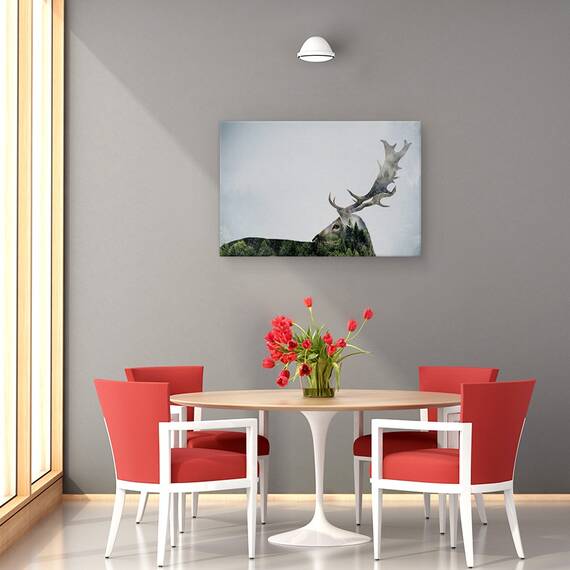 Tablou Canvas - Corn De Cerb, Marime: 80 x 120 cm - 4- Roveli