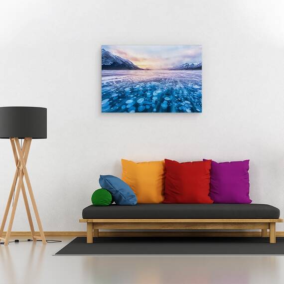 Tablou Canvas - Curent De Zapada Peste Lacul Arbraham, Marime: 80 x 120 cm - 2- Roveli