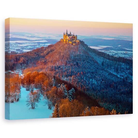 Tablou Canvas - Hohenzollern In Starea De Spirit De Iarna, Marime: 80 x 120 cm - - Roveli