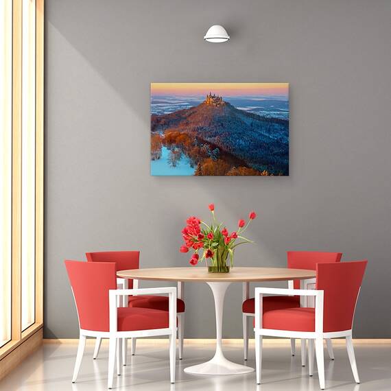 Tablou Canvas - Hohenzollern In Starea De Spirit De Iarna, Marime: 80 x 120 cm - 4- Roveli