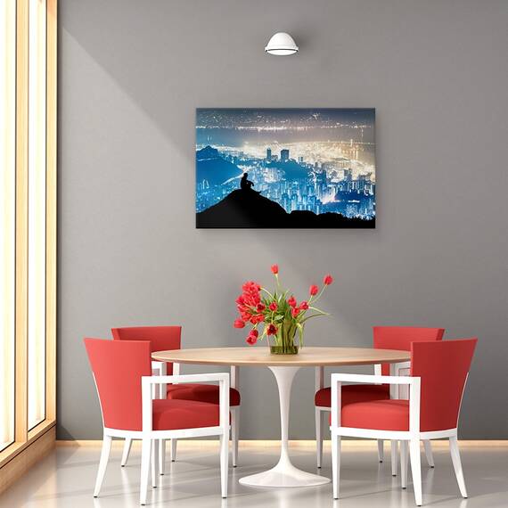 Tablou Canvas - Observand Orasul, Marime: 80 x 120 cm - 4- Roveli