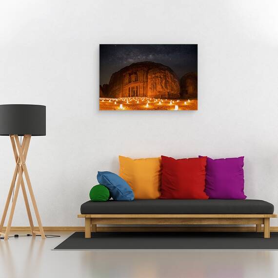 Tablou Canvas - Petra Pe Timp De Noapte, Marime: 80 x 120 cm - 2- Roveli