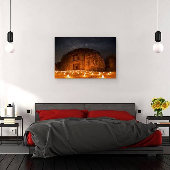 Tablou Canvas - Petra Pe Timp De Noapte, Marime: 80 x 120 cm - 3- Roveli