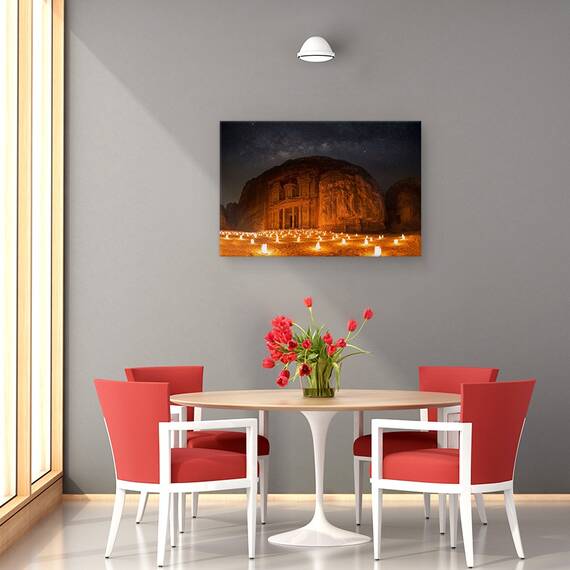 Tablou Canvas - Petra Pe Timp De Noapte, Marime: 80 x 120 cm - 4- Roveli