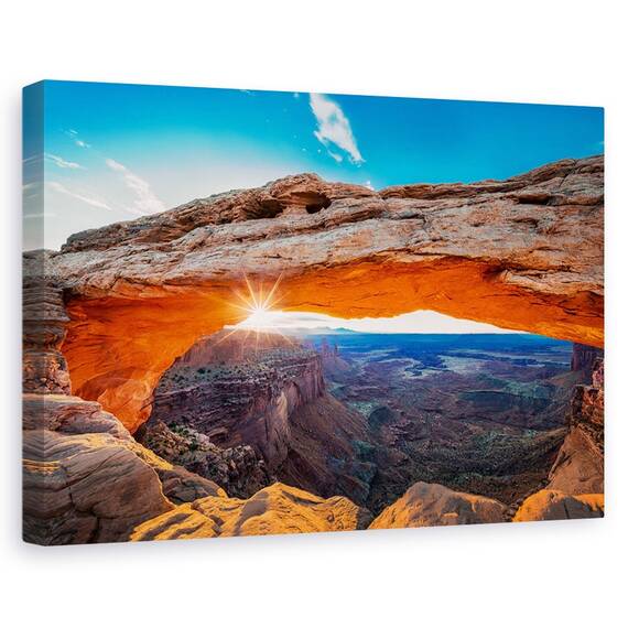 Tablou Canvas - Rasarit La Mesa Arch, Marime: 80 x 120 cm - - Roveli