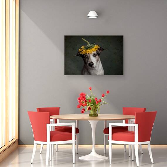 Tablou Canvas - Realizand Ca Arata Ca O Floare A Soarelui, Marime: 80 x 120 cm - 4- Roveli