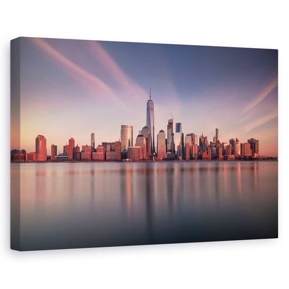 Tablou Canvas - Sudul Manhatanului In Amurg, Marime: 80 x 120 cm - - Roveli
