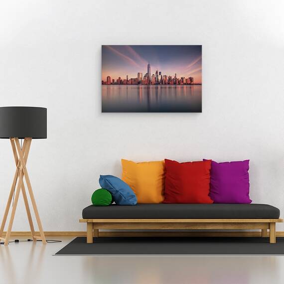 Tablou Canvas - Sudul Manhatanului In Amurg, Marime: 80 x 120 cm - 2- Roveli