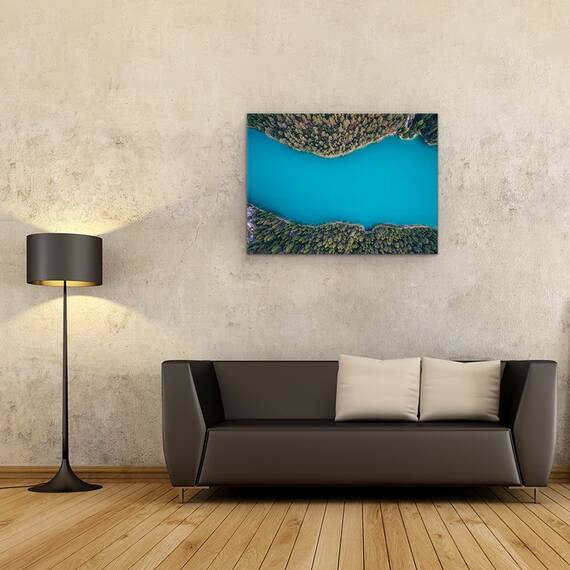 Tablou Canvas - Albastru Intens, Drona, Aerial, Phantom, Peisaj, Mare, Marime: 60 x 80 cm - 2- Roveli