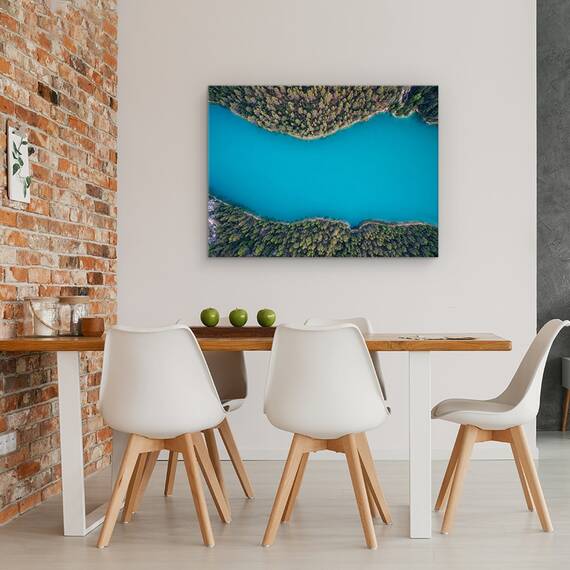 Tablou Canvas - Albastru Intens, Drona, Aerial, Phantom, Peisaj, Mare, Marime: 60 x 80 cm - 4- Roveli