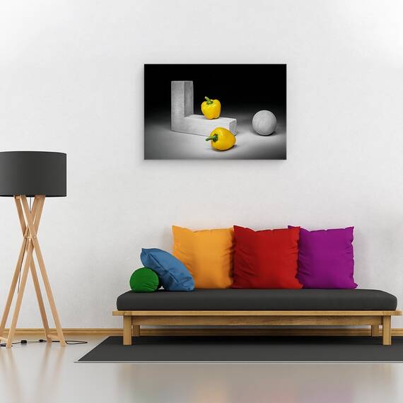 Tablou Canvas - Ardei Galbeni, Marime: 80 x 120 cm - 2- Roveli