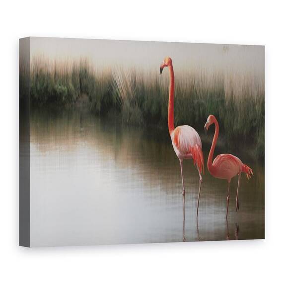 Tablou Canvas - Atat De Zen, Pereche, Flamingo, Marime: 60 x 80 cm - - Roveli