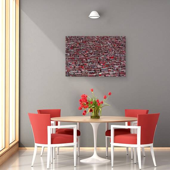 Tablou Canvas - Case Rosii, Marime: 80 x 120 cm - 4- Roveli