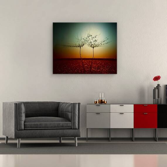 Tablou Canvas - Foc si Apa, Natura Statica, Rosu, Bland, Marime: 40 x 50 cm - 2- Roveli