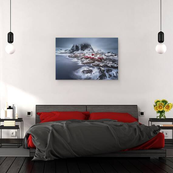 Tablou Canvas - Iarna In Insulele Lofoten, Marime: 80 x 120 cm - 3- Roveli