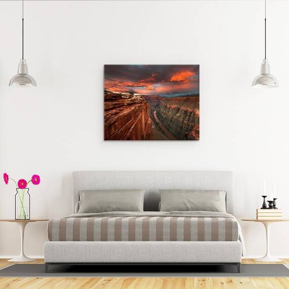 Tablou Canvas - Izbavire, Grand, Stanci, Marele Canion, Valea, Raul, Marime: 40 x 50 cm - 3- Roveli