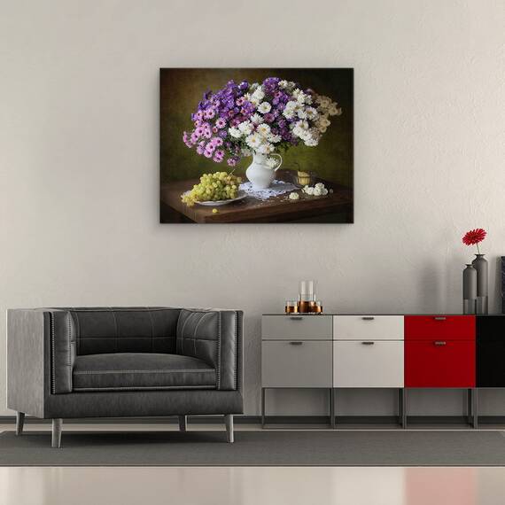 Tablou Canvas - Natura Moarta, Vara, Buchet, Floare 80 x 100 cm, Marime: 40 x 50 cm - 2- Roveli