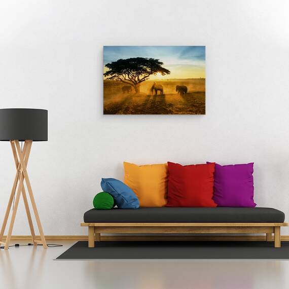 Tablou Canvas - Orasul Matinal Al Elefantilor, Marime: 80 x 120 cm - 2- Roveli