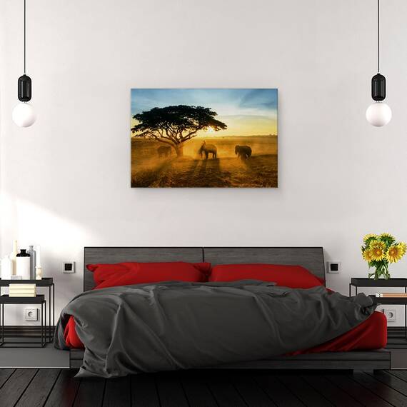 Tablou Canvas - Orasul Matinal Al Elefantilor, Marime: 80 x 120 cm - 3- Roveli