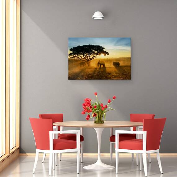 Tablou Canvas - Orasul Matinal Al Elefantilor, Marime: 80 x 120 cm - 4- Roveli