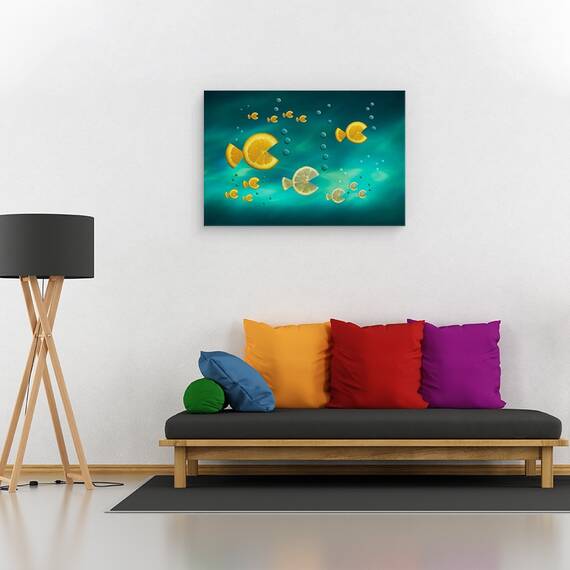 Tablou Canvas - Peste In Mare, Marime: 80 x 120 cm - 2- Roveli