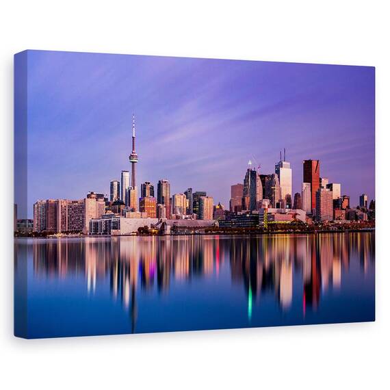 Tablou Canvas - Rasarit De Soare In Toronto, Marime: 80 x 120 cm - - Roveli