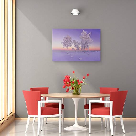 Tablou Canvas - Seara De Ianuarie, Marime: 80 x 120 cm - 4- Roveli
