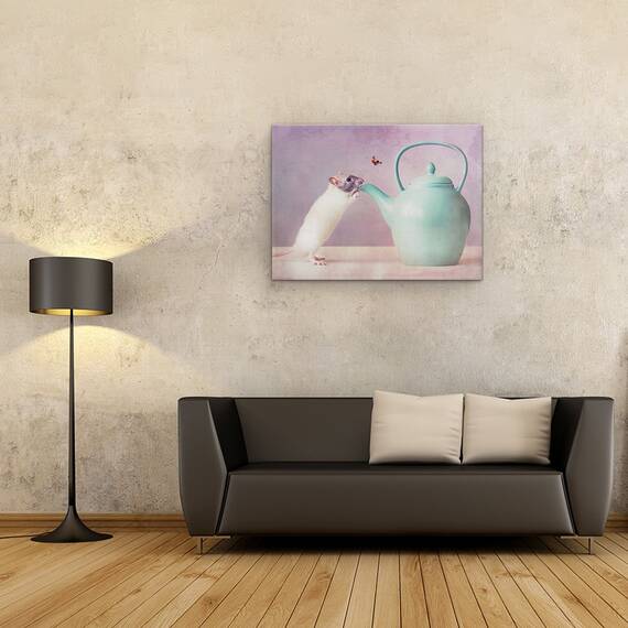 Tablou Canvas - Snoozy, Sobolan, Rozatoare, Ceainic,  50 x 70 cm, Marime: 75 x 100 cm - 2- Roveli