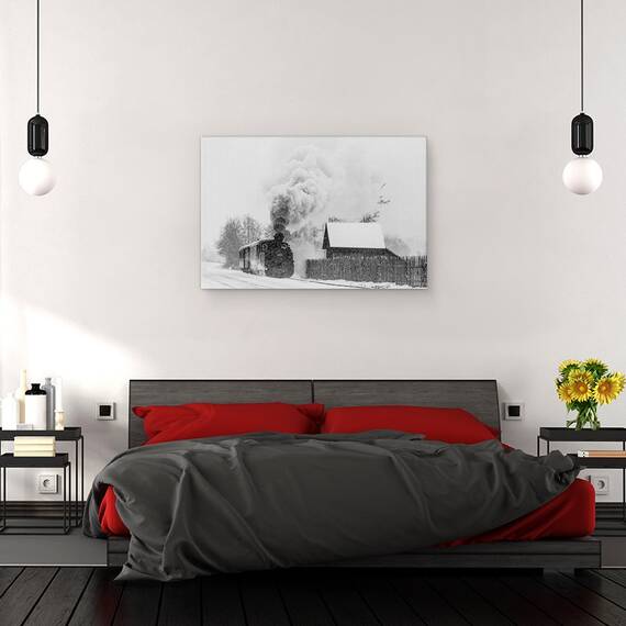 Tablou Canvas - Vechiul Tren Hutulca, Marime: 80 x 120 cm - 3- Roveli