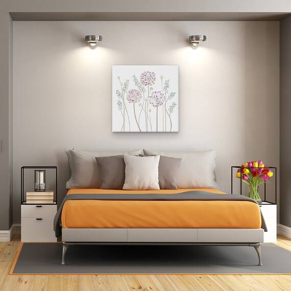 Tablou Canvas - Allium, Floral, Muscari, Seedpods, Flori, Marime: 60 x 60 cm - 3- Roveli