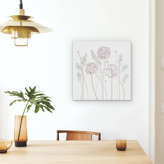 Tablou Canvas - Allium, Floral, Muscari, Seedpods, Flori, Marime: 60 x 60 cm - 4- Roveli
