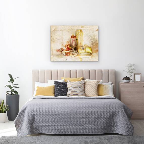 Tablou Canvas - Amintiri Dulci, Natura Moarta, Bucatarie, Sticla, Fructe, Sticla, Marime: 50 x 70 cm - 3- Roveli