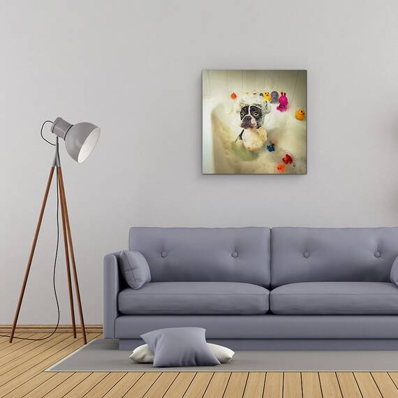 Tablou Canvas - Baie, Spalare, Spuma, Rata, Dragut, Marime: 60 x 60 cm - 2- Roveli