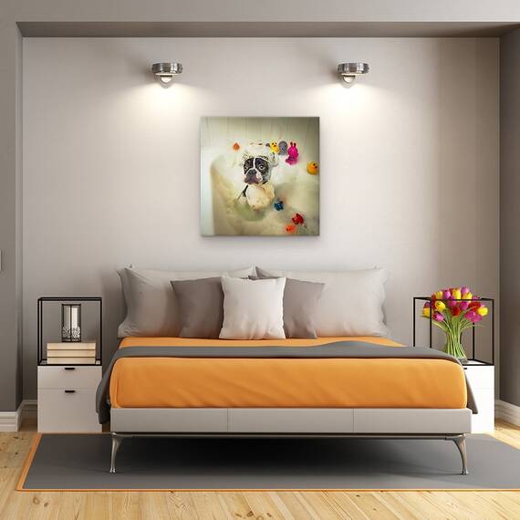 Tablou Canvas - Baie, Spalare, Spuma, Rata, Dragut, Marime: 60 x 60 cm - 3- Roveli
