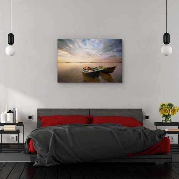 Tablou canvas - Barci, Peisaj, Calm, Linistit, Senina, Marime: 40 x 60 cm - 3- Roveli